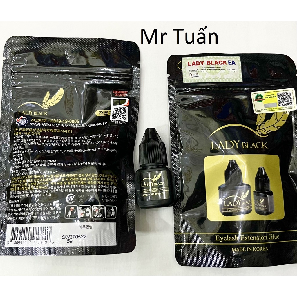 Keo nối mi Lady black, tạo fan  .dụng cụ nối mi mr Tuấn.