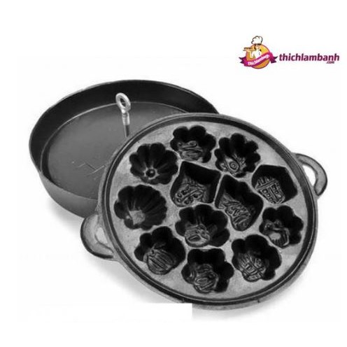Khuôn làm bánh bông lan, bánh thuẩn chống dính Huỳnh Anh - 12 bông