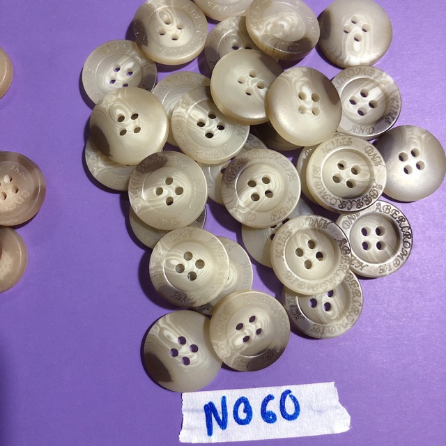 Combo 10 nút áo nâu xám vân N057-N060