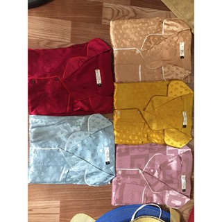 B27 Bộ Pijama Lụa Gấm Quần Lỡ