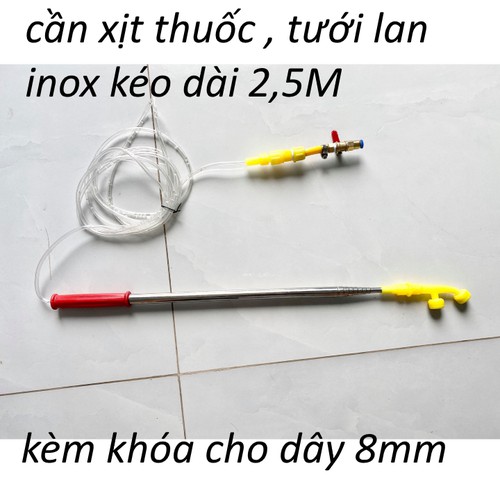 cần phun thuốc, tưới lan - khóa nước