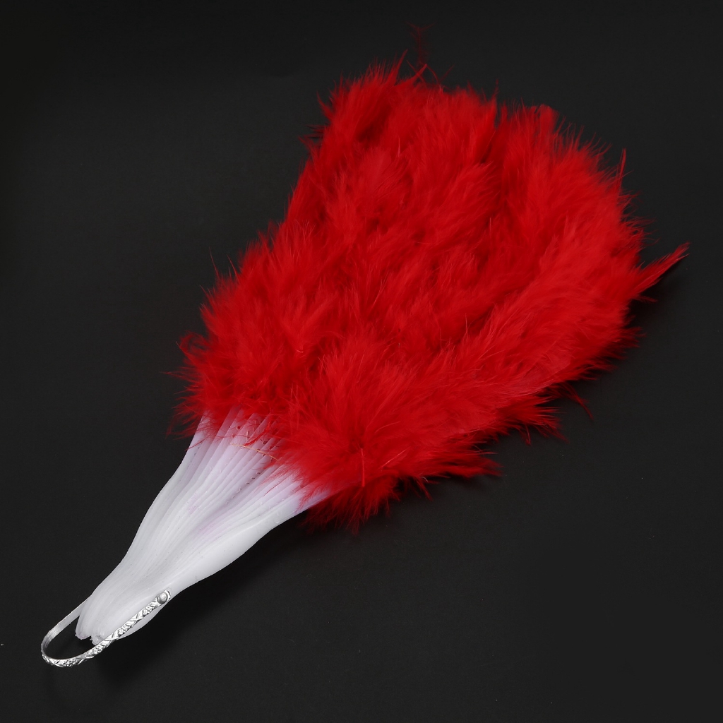 Quạt Lông Vũ 1920 Màu Đỏ Cho Hóa Trang
