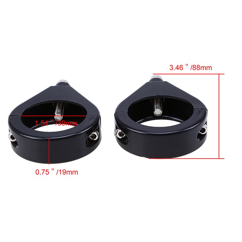 Phong cách nóng bỏng 1 cặp 39mm 41mm kẹp phuộc xe máy di chuyển đèn báo rẽ đèn báo giá đỡ giá đỡ cho harley cafe racer còn hàng