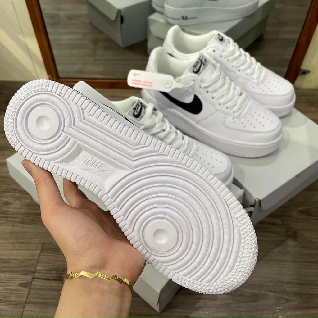 Giày air force 1 af1 vệt đen thể thao sneaker nam nữ cổ thấp full box