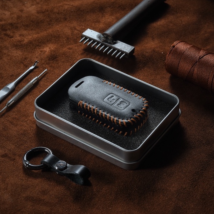 Bao Da Chìa Khóa Honda Air blade / lead/ vision/ vario dạng hộp da bò