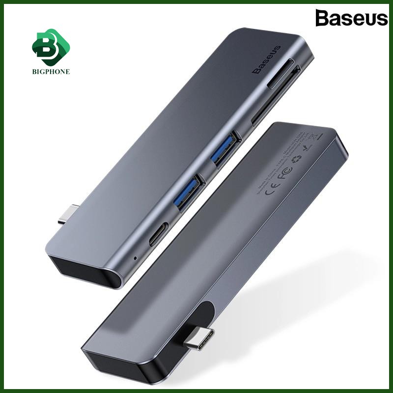 Bộ Hub chuyển đổi 5 trong 1 Baseus Harmonica Type C to USB 3.0, TF/SD Card Reader, Type C PD Adapter cho Macbook Pro/ La