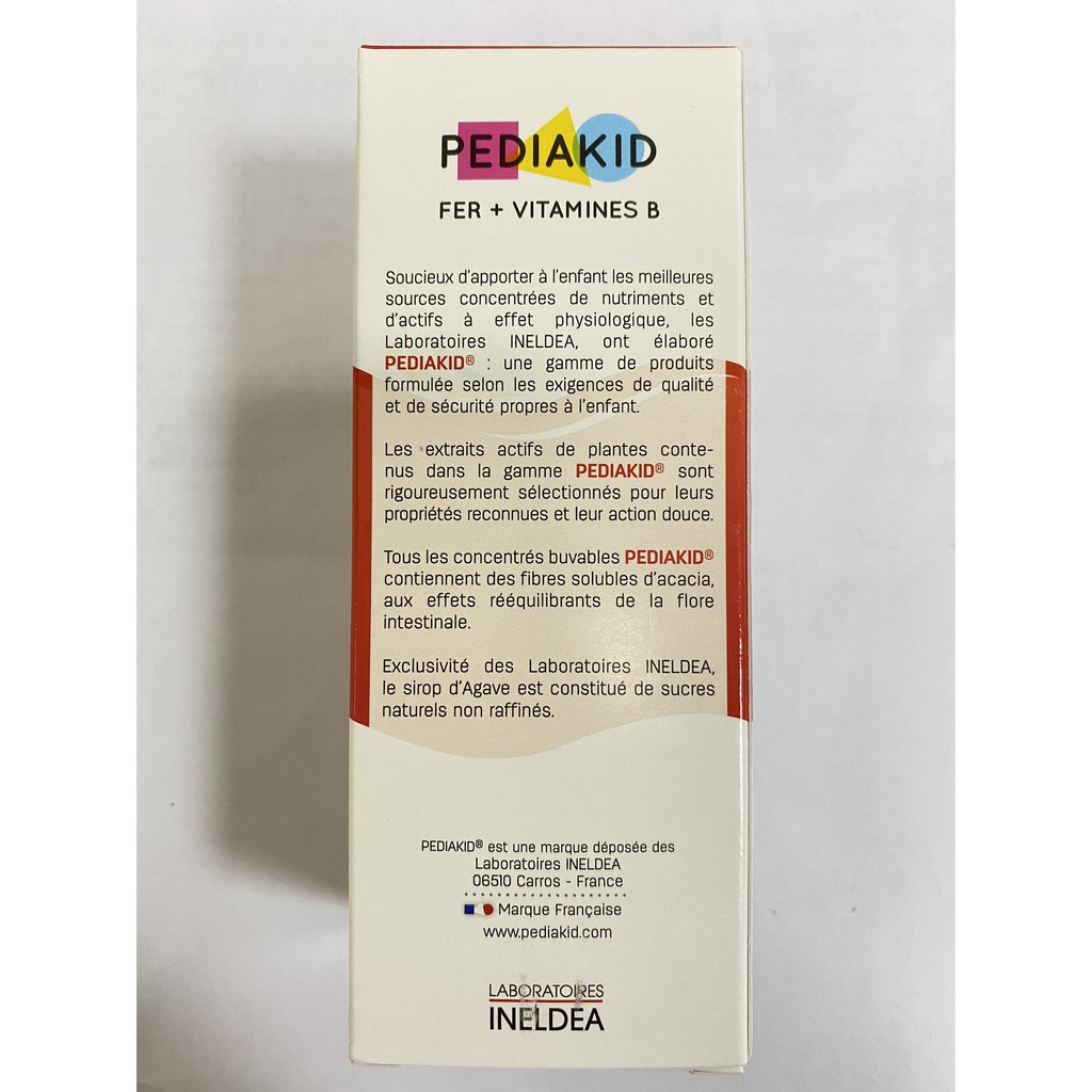 Pediakid Fer + Vitamines B - Bổ Sung Sắt Và Vitamin Nhóm B,Phát Triển Toàn Diện Cho Bé ( Chai 125ml )