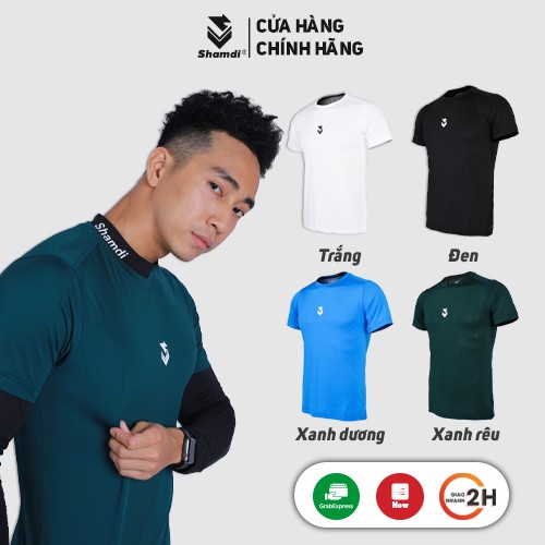 Áo thun thể thao tập gym nam SHAMDI đồ tập gym basic kết hợp đi chơi, cả đi tập - 984