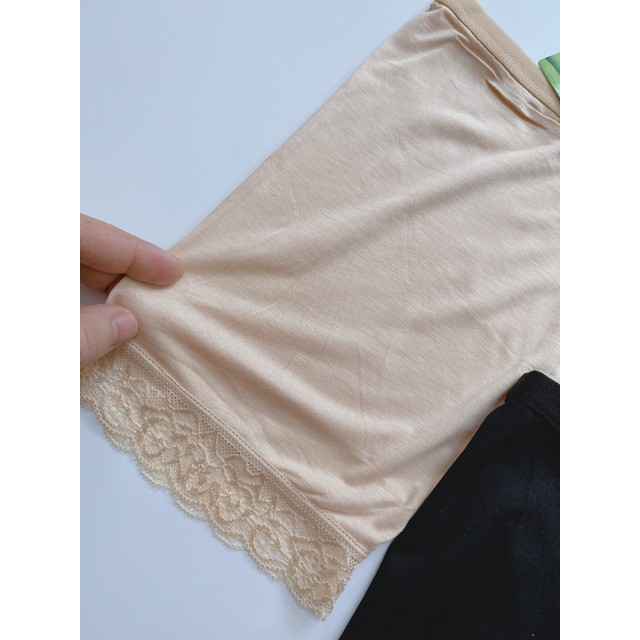 Quần đùi mặc váy cotton lạnh pha ren