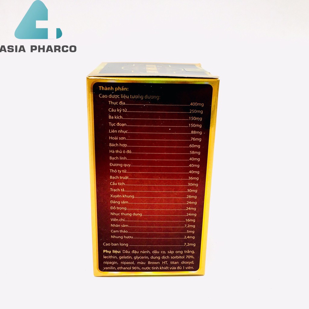 Viên uống tăng cường sinh lý nam Bổ Thận Nam - Hộp 30 viên thành phần 23 loại thảo dược bổ thận tráng dương