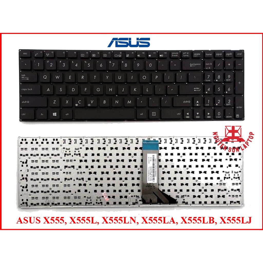 Bàn phím laptop Asus X555 X555L X555LN X555LA X555LB X555LJ X555LD X555LP new 100%