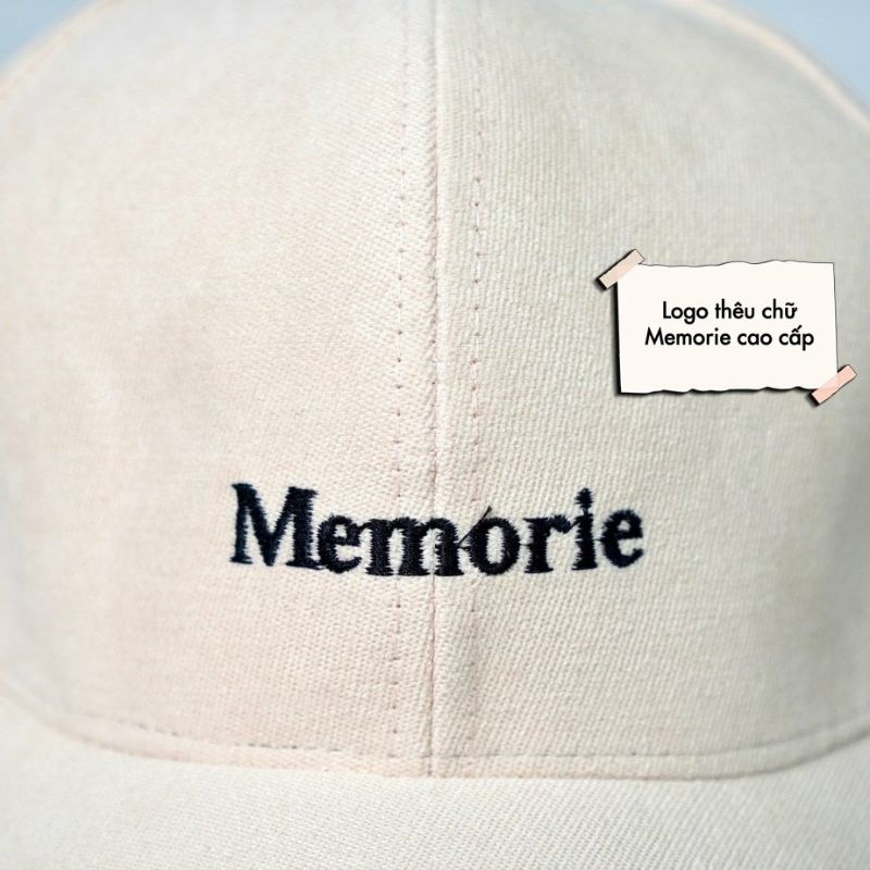 MŨ LƯỠI TRAI THÊU MEMORIE CHẤT NHUNG MỀM MỊN, NÓN KẾT UNISEX CÁ TÍNH THỜI TRANG