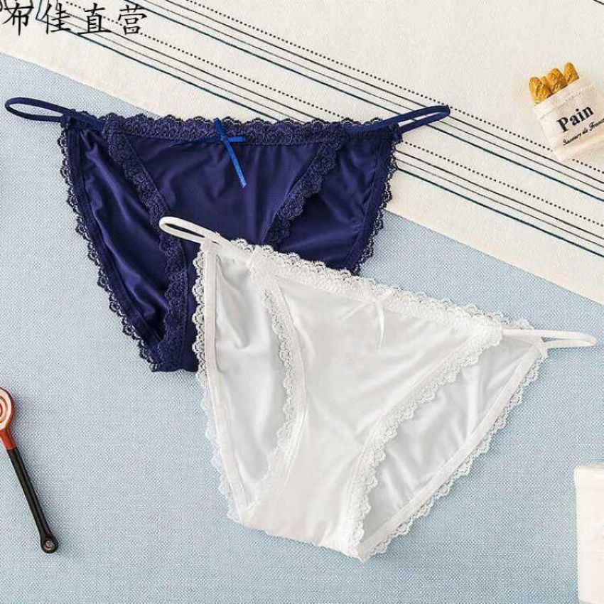Quần lót nữ cấp gợi cảm, quần chíp 2 dây viền ren sexy thoáng mát mềm mịn Kingshop L829