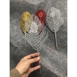 Sỉ lông công kim tuyến trang trí Noel, oản tài lộc,giỏ quà