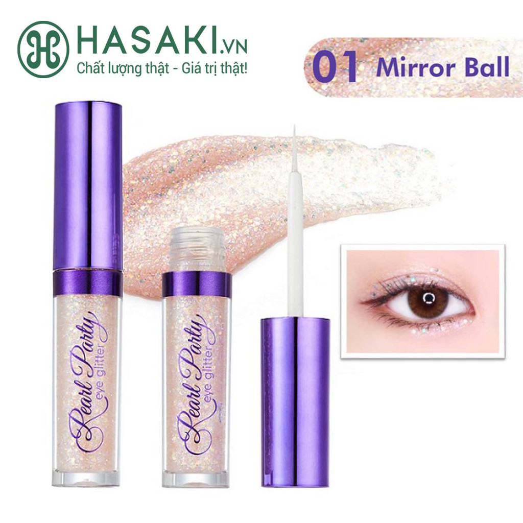 Phấn Mắt Dạng Lỏng Có Nhũ B.O.M Pearl Party Eye Glitter 3.5g