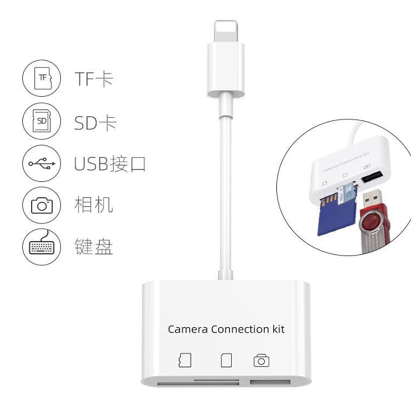 Apple Đầu Đọc Thẻ Nhớ Máy Ảnh Slr / Điện Thoại / Máy Tính Bảng Đa Năng Tất Cả Trong 1