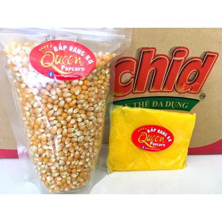 Combo 500gr hạt bắp bướm Mỹ + 250gr bơ dầu chuyên dụng làm bắp rang bơ
