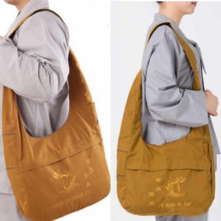 Túi Đựng Kinh Kệ,Túi Di Hành Phật giáo, Túi Bán Nguyệt [Nhiều Ngăn,Vải Dày]