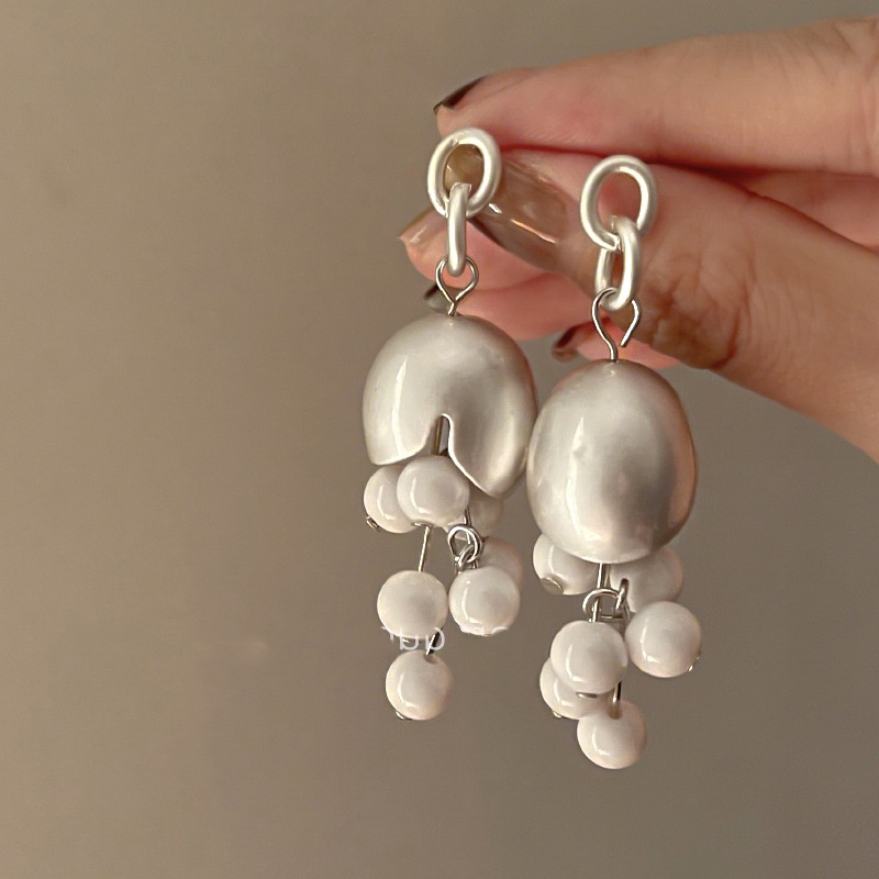 Khuyên Tai Kim Loại Đính Hạt Ngọc Trai Phong Cách Pháp Thời Trang Mới 2022