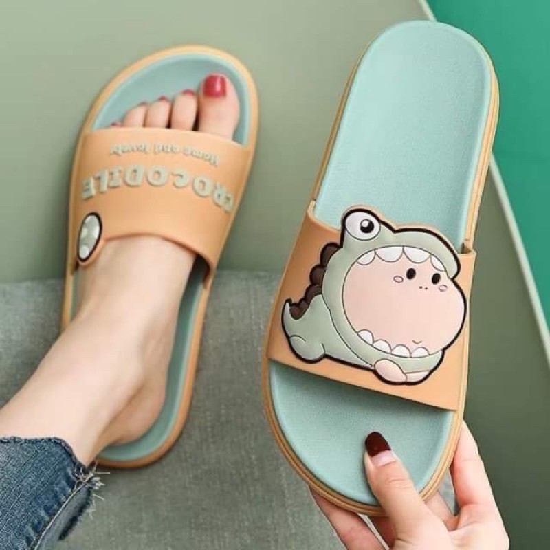 Dép Quai Ngang Cá Sấu CROCODILE Unisex Cao Su Siêu mềm Hàng cao cấp 2020