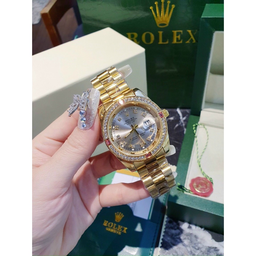 Đồng hồ đeo tay nam, đồng hồ nam ROLEX dây thép viền xoàn cao cấp, siêu sang trọng, đẳng cấp cho phái mạnh, giá cực rẻ