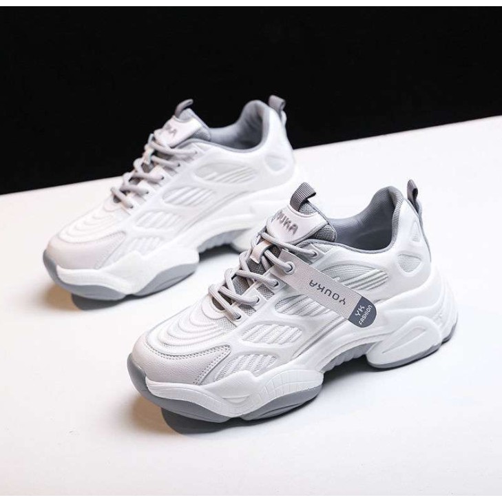 Giày sneaker nữ MS005 (xám trắng)
