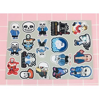 sét 30-60 sticker sans undertale ép lụa cắt laze bóc dán
