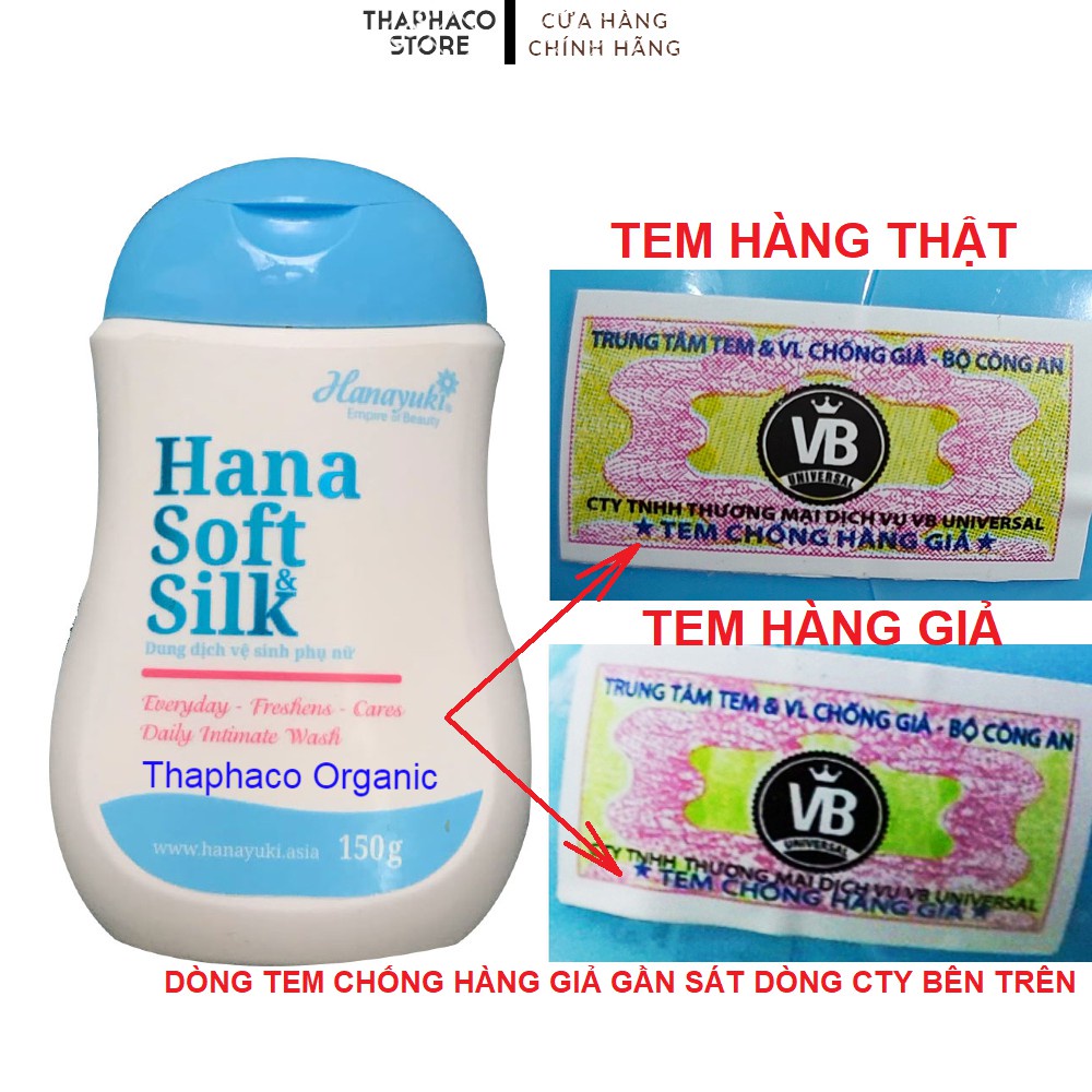 Dung dịch vệ sinh phụ nữ hanayuki soft silk  giúp khử mùi lưu hương dịu nhẹ cho cô bé chai 150g - Tặng kèm xà phòng Thai