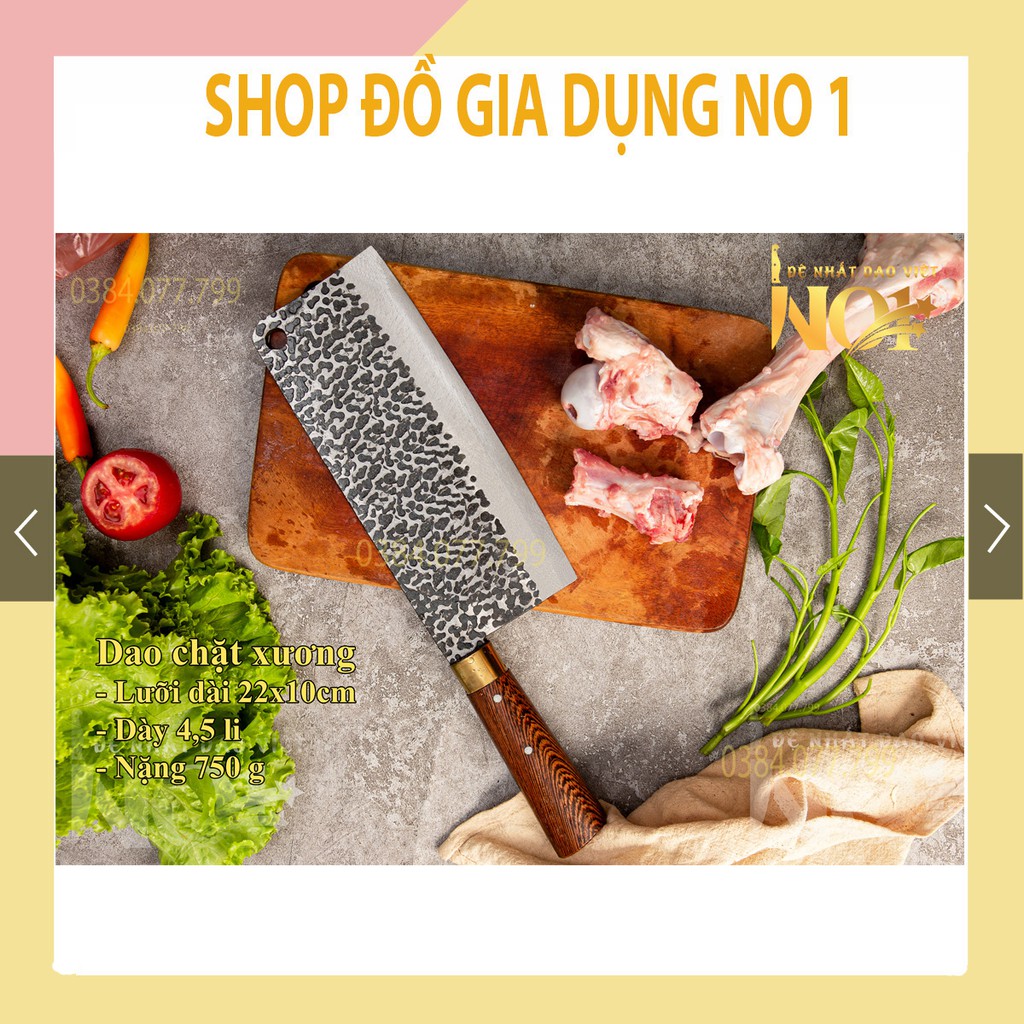 Dao chặt gà vịt xương ống không sứt mẻ làm từ Nhíp xe ô tô chống dính không gỉ