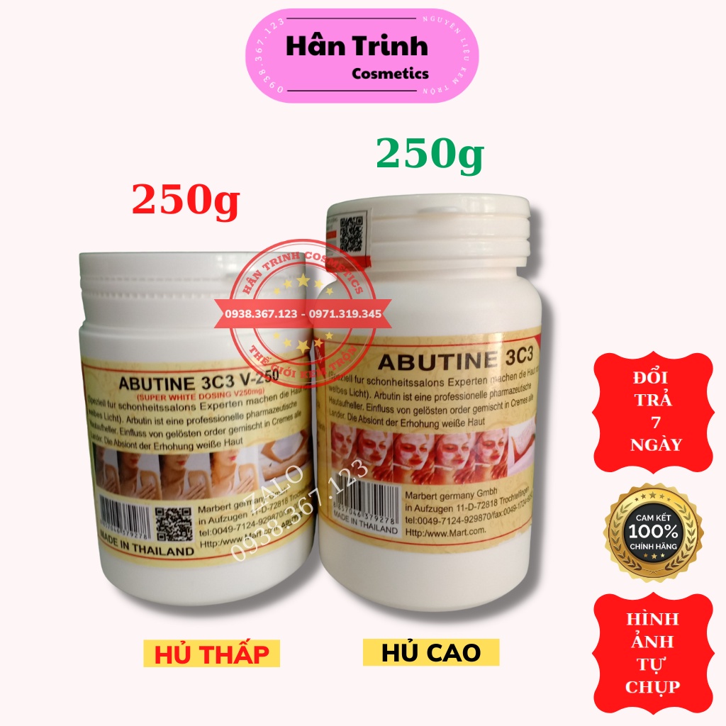 Kích Trắng Abutine 3C3 Thái Lan Màu Vàng Hủ 250g - Mỹ Phẩm Hân Trinh