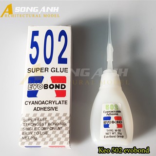 Keo 502 Evobond | Keo dán sắt cực chắc và nhanh khô | Chai 20g giá rẻ vô cực
