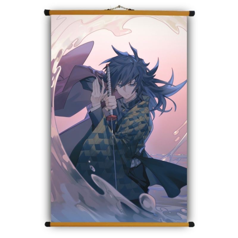 Poster Vải Anime Kimetsu No Yaiba Tomioka Giyuu