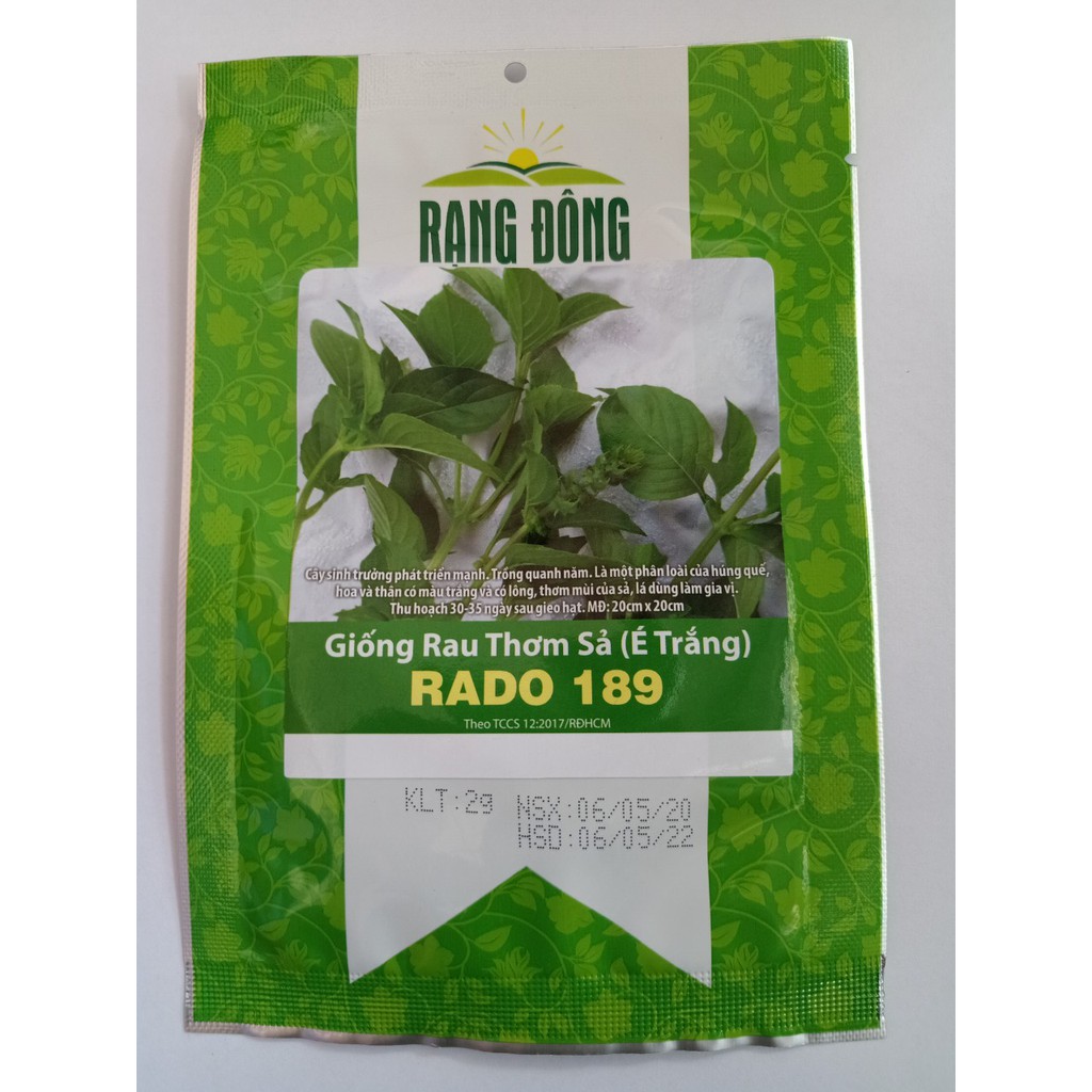 Hạt giống rau thơm sả é trắng Rạng Đông
