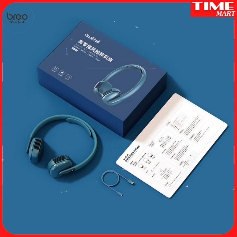 Quạt đeo cổ Mini Xiaomi Qualitell H1 Pro. Quạt treo cổ thể thao uốn dẻo 3 chế độ. Mát điều chỉnh cánh bướm SunQueen