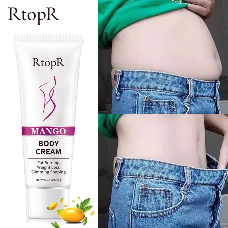 RtopR Kem giảm cân Quả xoài Giảm Béo Body Giảm Béo Định Hình Tạo Đường Cong Đẹp Làm Săn Chắc Cơ Thể Mango Slimming Weight Lose Cream 40g