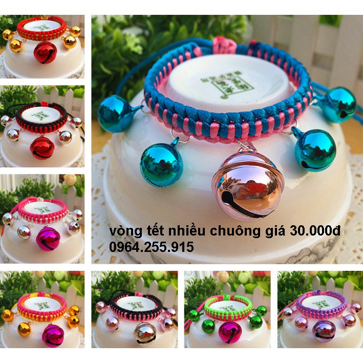vòng tết nhiều chuông (3 mẫu shop giao ngẫu nhiên, khách được chọn màu)