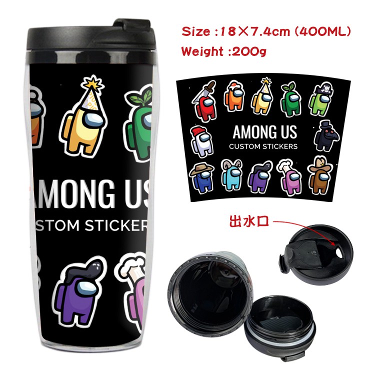 Among Us Impostor Game Large-capacity Double-layer Exquisite Cartoon Sports Bottle Boy and Girl Creative Water Cup Gift