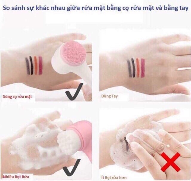 Cọ Rửa Mặt Massage 2 Đầu Màu Hồng (K7) | BigBuy360 - bigbuy360.vn