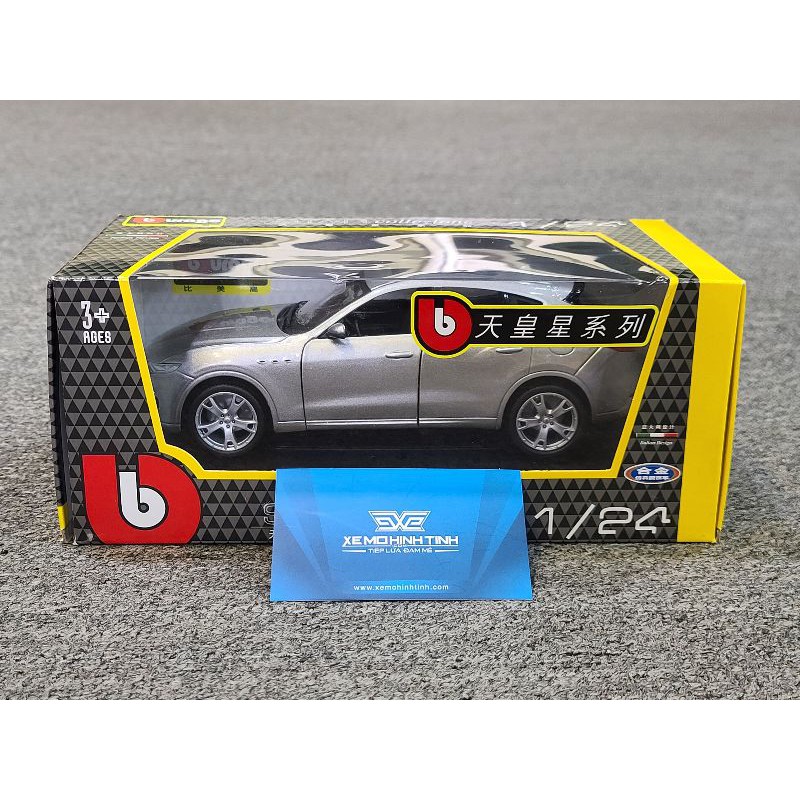 Xe Mô Hình Maserati Levante 1:24 Bburago (Xám)