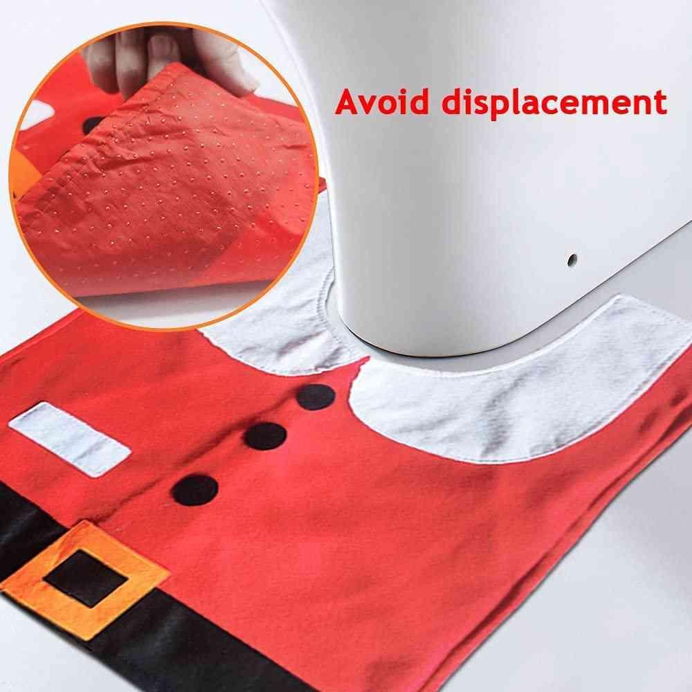 Vỏ Bọc Bệ Ngồi Toilet In Hình Ông Già Noel Trang Trí Giáng Sinh