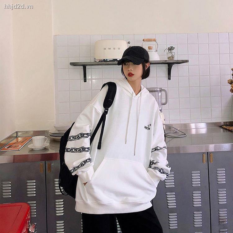 Áo Hoodie Dáng Rộng Thời Trang Mùa Thu 2020 Cho Nữ