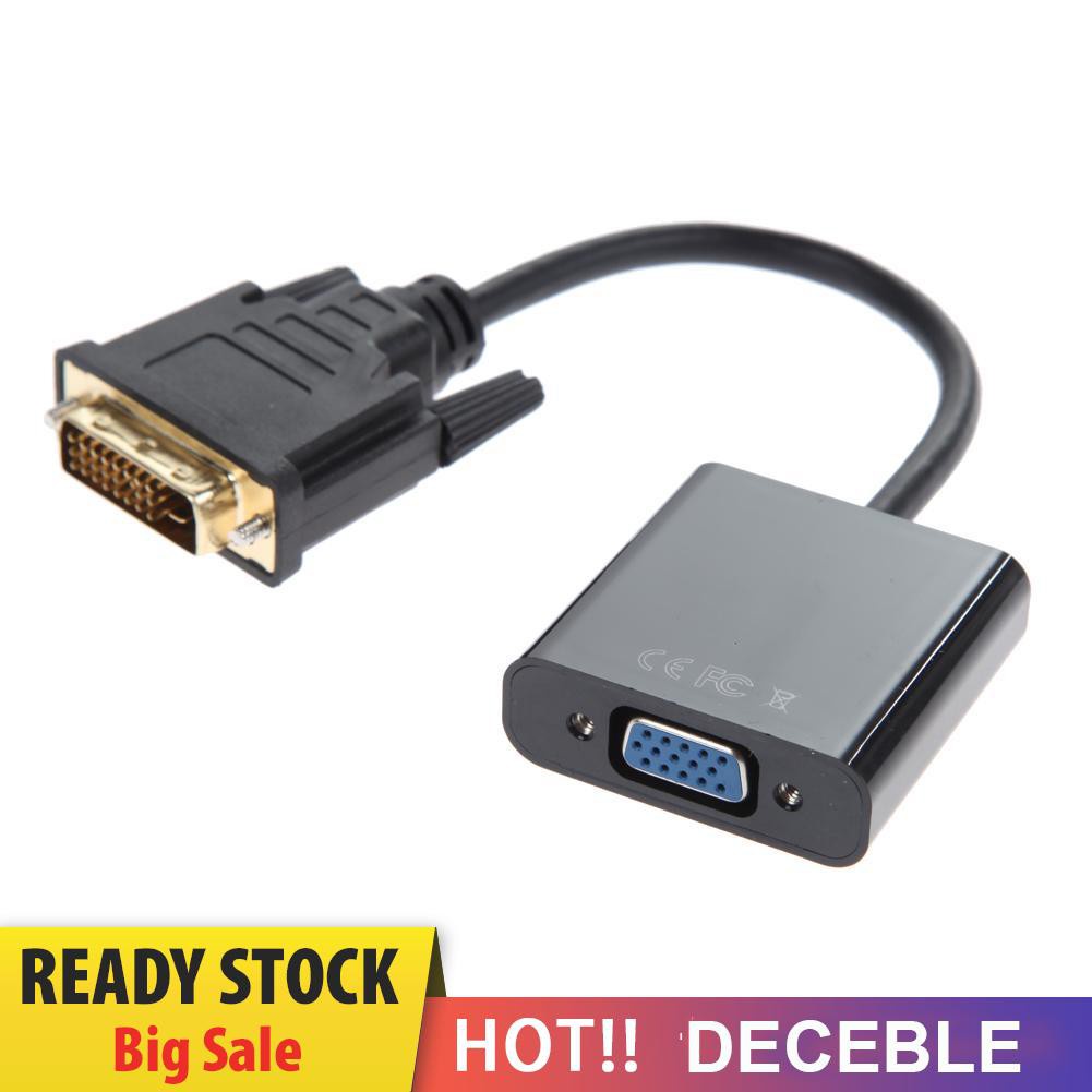 Deceble 1080P DVI-D 24+1 to VGA HDTV Converter Monitor Cable for PC Display Card