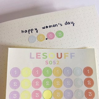 S052 - STICKER SỐ NHIỀU MÀU - PLANNER - BULLET JOURNAL