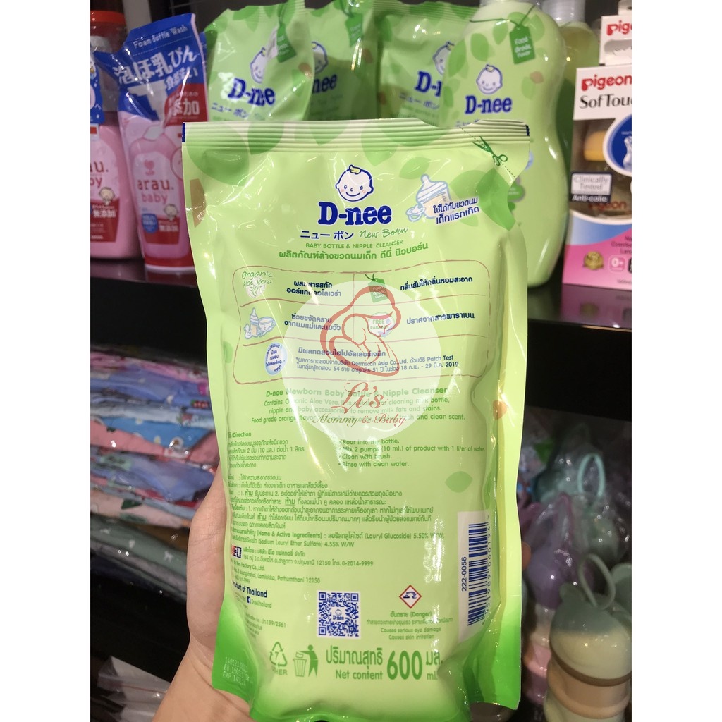 Nước rửa bình sữa Dnee Organic Thái Lan vệ sinh bình sữa núm ti an toàn cho mẹ và bé Mã NRB390