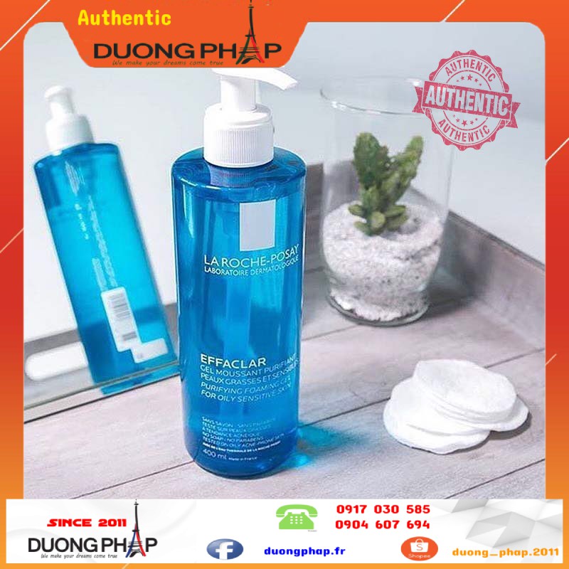 Gel rửa mặt LRP Effaclar cho da dầu mụn 400ml