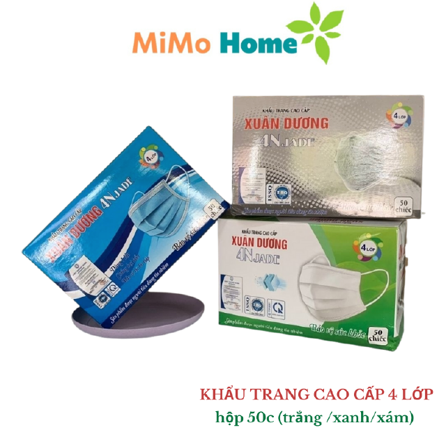 Khẩu trang y tế 4 lớp cao cấp hộp 50 chiếc, - HÃNG XUÂN DƯƠNG