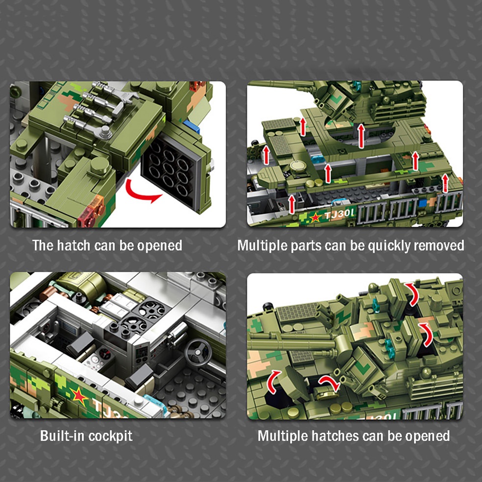 Đồ chơi Lắp ráp Mô hình xe tăng Panlos 639010 WW2 Military Tank 04A Infantry Fighting Vehicle