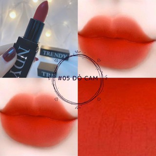 SON SÁP LÌ TRENDY MÀU 05- ĐỎ CAM NGỌT NGÀO