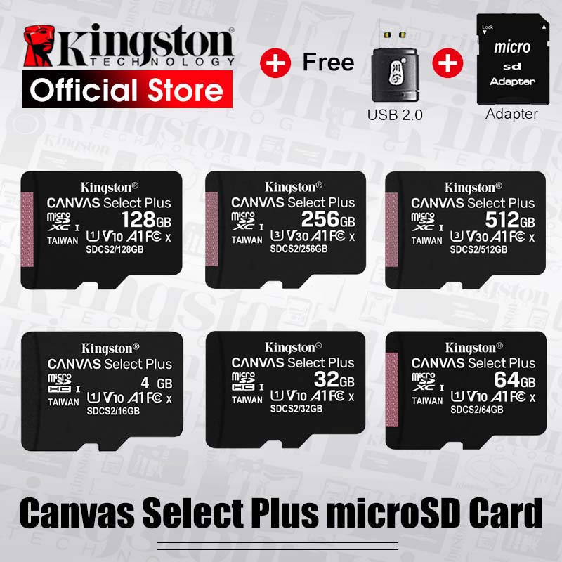 Thẻ Nhớ Kingston Class10 128GB 32GB 64GB 256GB 4GB 512GB TF Cho Điện Thoại