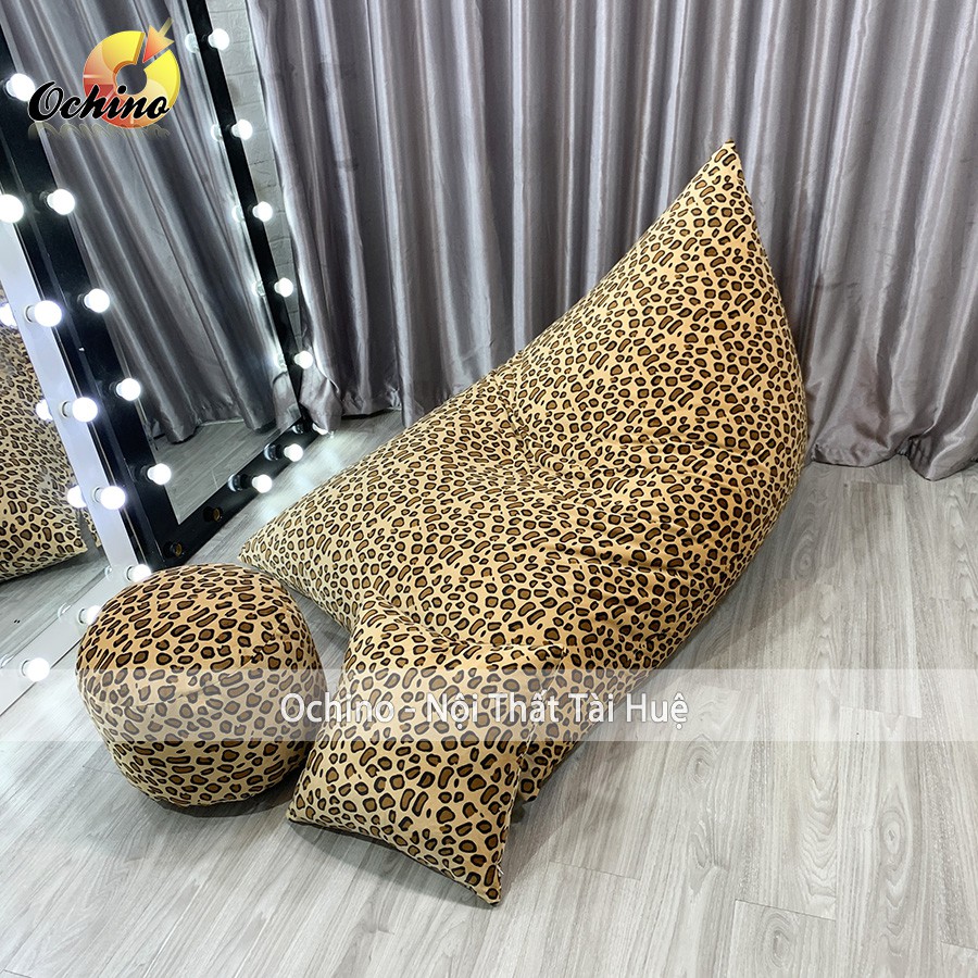 Ghế Hạt Xốp, Ghế Sofa Thư Giãn Dáng Tuyền Sang Trọng Đủ Ba Món Đã Kèm Hạt Xốp (Có Sẵn)